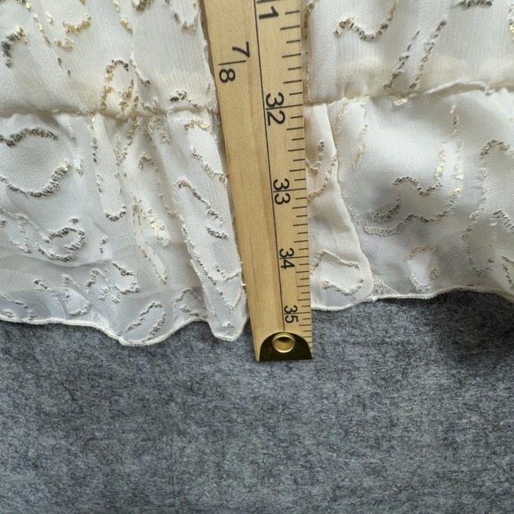 Shein Beautiful Antique White Cream Gold Animal Print Accent Cheetah Womens XL - Picture 3 of 8